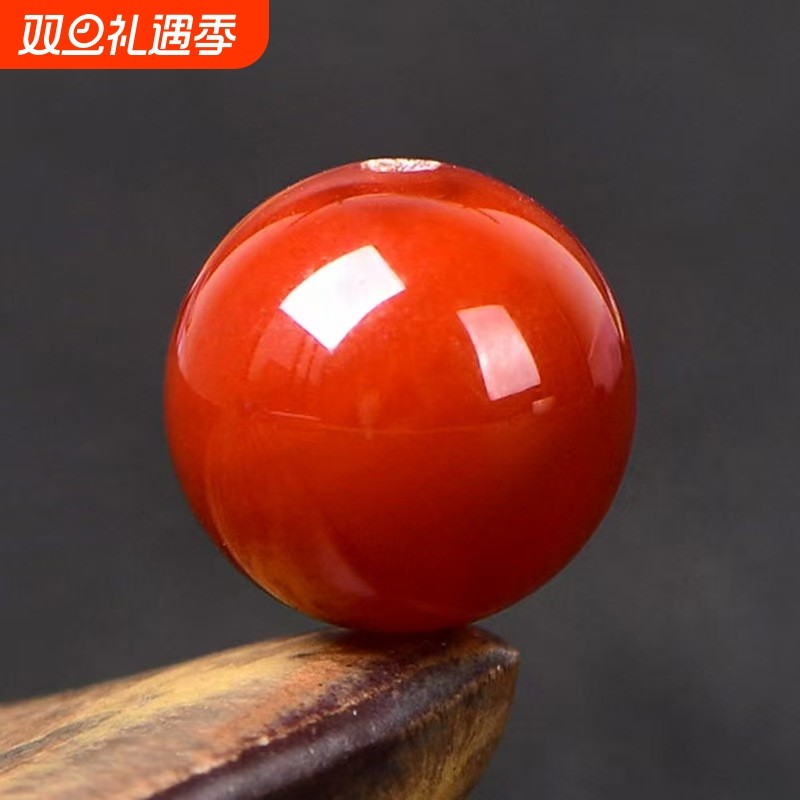 7A天然川料满肉南红玛瑙散珠子diy水晶手工饰品串珠圆珠配件材料