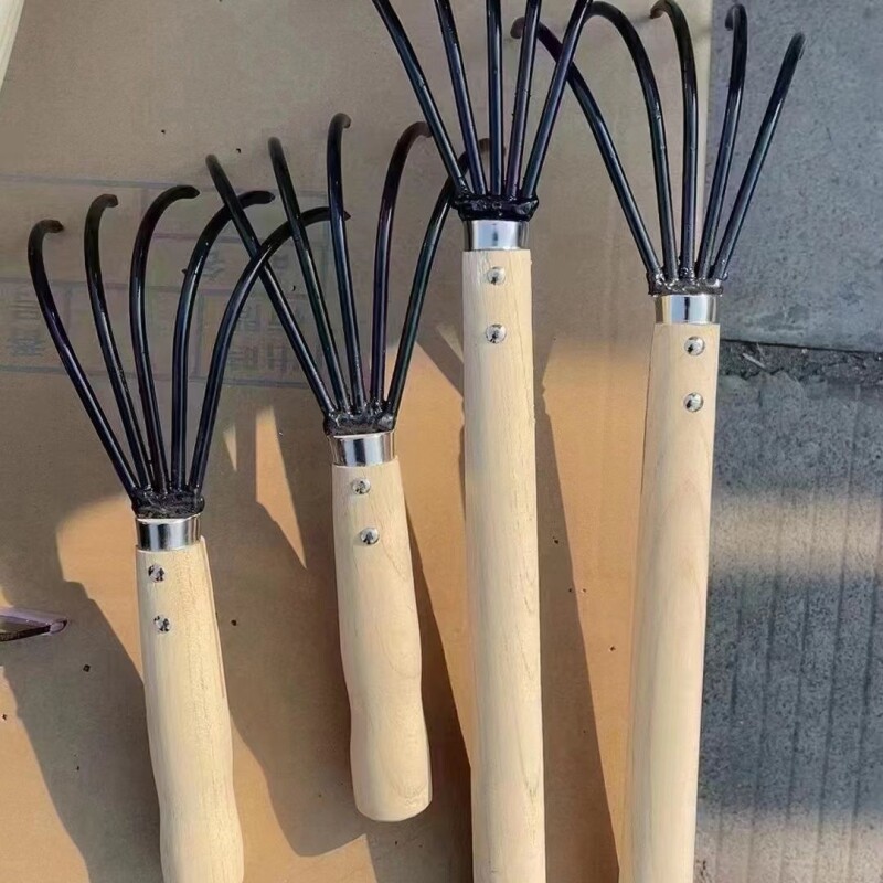 松土园艺赶海齿耙落叶五爪耙子沙滩园艺工具农具海鲜农用松土树叶