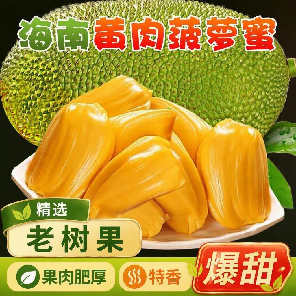 现摘海南菠萝蜜新鲜水果零食当季干苞脆甜黄肉木菠萝热带