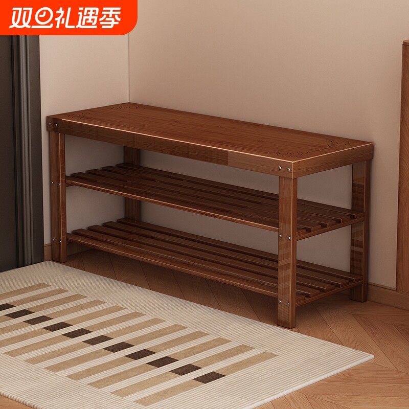 换鞋凳门口家用入户坐凳一体可坐实木鞋柜入门长条穿鞋凳进门鞋架
