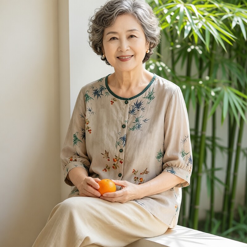夏季绵绸妈妈装|超2000次加购图片