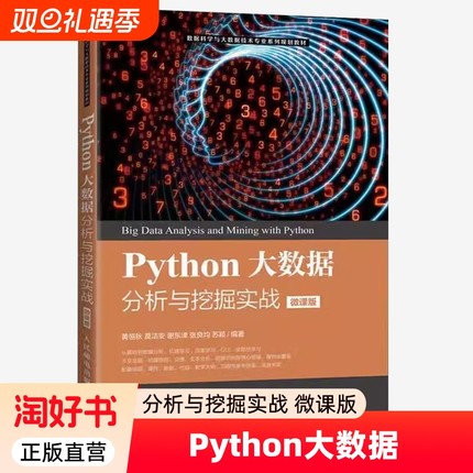 Python大数据分析与挖掘实战微课版黄恒秋人民邮电出版社9787115665744计算机与网络书籍正版木工工程制图专业几何土木规划科学