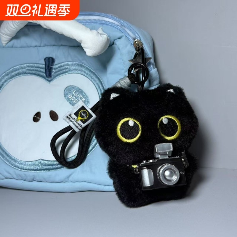 新款罗小黑小猫玩偶挂件可爱超萌毛绒公仔钥匙扣学生书包包挂饰