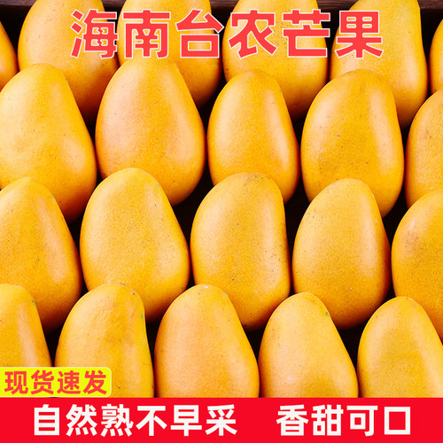 正宗海南小台农芒果新鲜时令小台芒应季时令水果当季芒果整箱大果