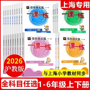 2026新版一课一练沪教版二年级下册数学增强版三四五年级语文英语六下七下八下物理化学上海华东师大版小学教材同步作业练习册名校