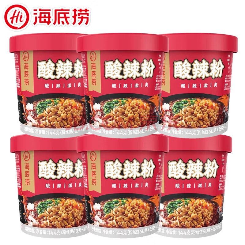 海底捞酸辣粉144g*6桶/12桶粉丝图片