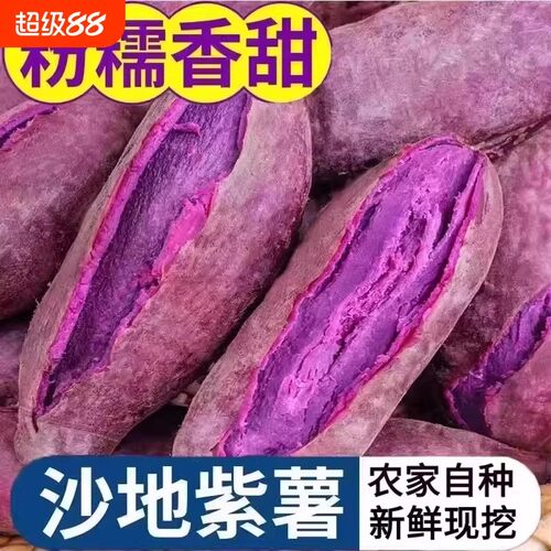 紫薯新鲜板栗红薯番薯地瓜蜜薯糖心山芋蔬菜农家自种软糯沙地紫心