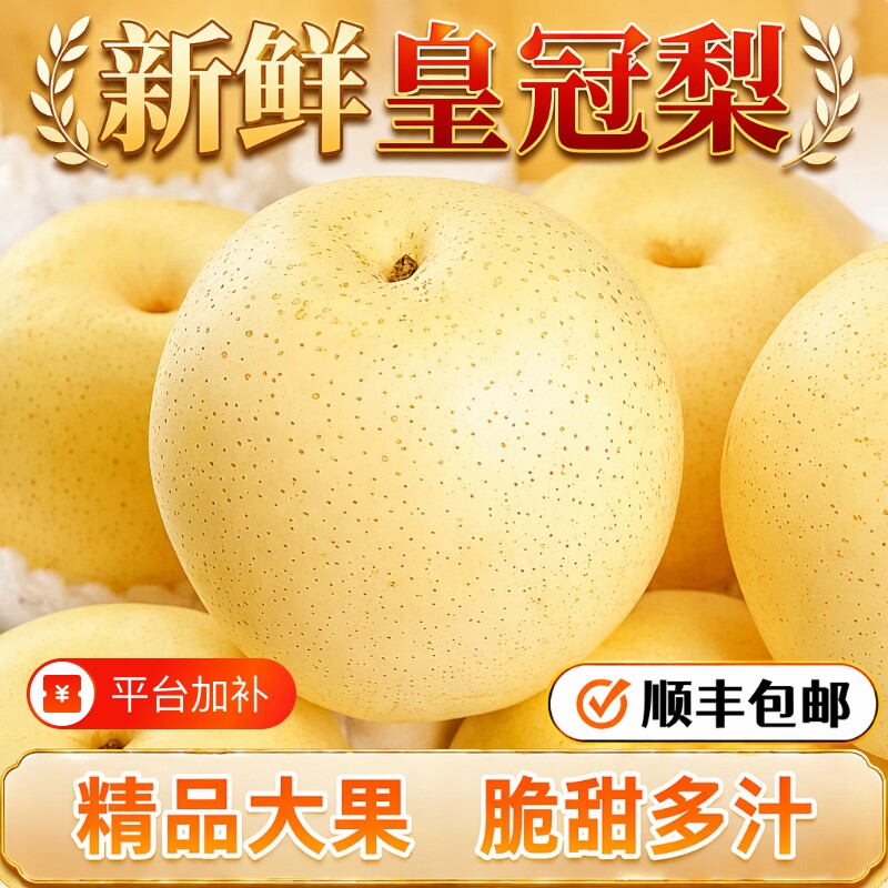 正宗皇冠梨应季新鲜现摘应季水果白皮冰糖梨整箱脆甜砀山梨雪梨