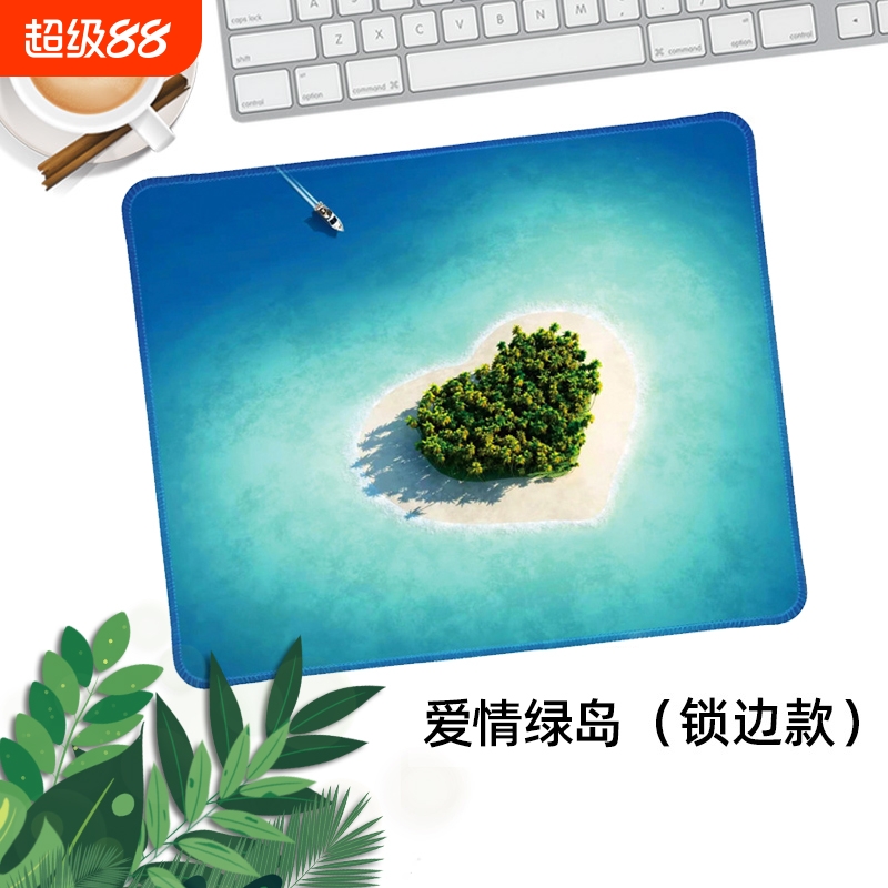 鼠标垫小号办公快捷键风景卡通男生加厚桌垫可爱女生桌面办公游戏