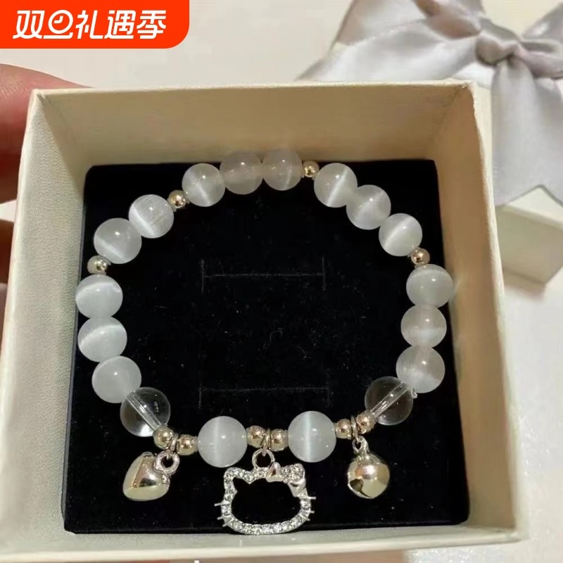 碎花蝴蝶手链ins小众琉璃手串送闺蜜好友学生党高颜值礼物儿童女