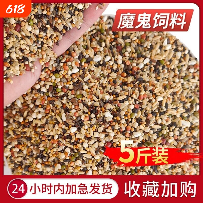 魔鬼饲料鸽粮无玉米鸽子食粮营养斑鸠信鸽专用5斤混合粮食五色