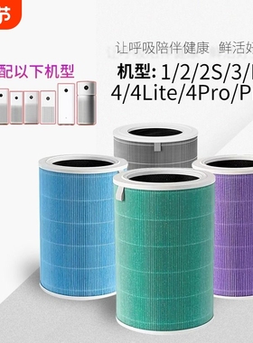 适配小米空气净化器滤芯2s1/2/3/4/5代4proh4litef1max除甲醛滤网