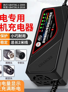 锂电池充电器48V2A电动车72伏智能滑板车60V原装电瓶代驾车3A专用