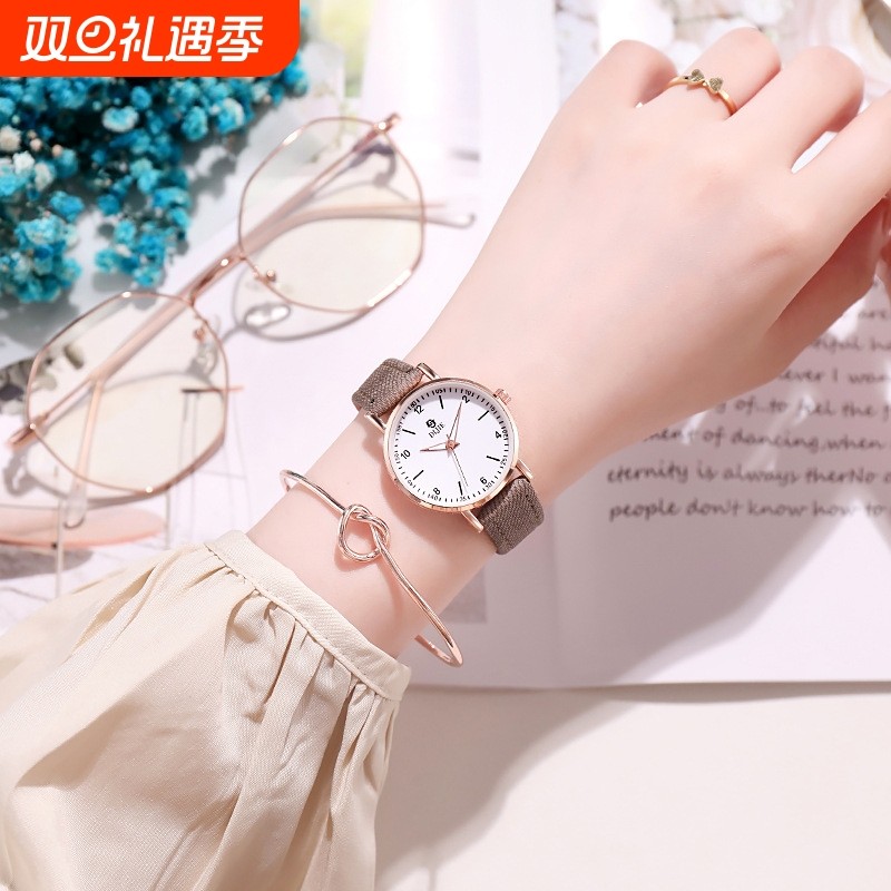 气质女士手表简约时尚学生石英女款女表小巧休闲腕表考试情侣手表