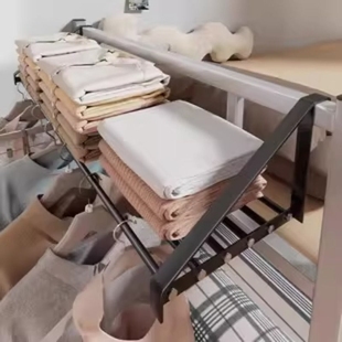 宿舍衣架床尾延伸衣物收纳挂架寝室床边床上放衣服神器上铺置物架