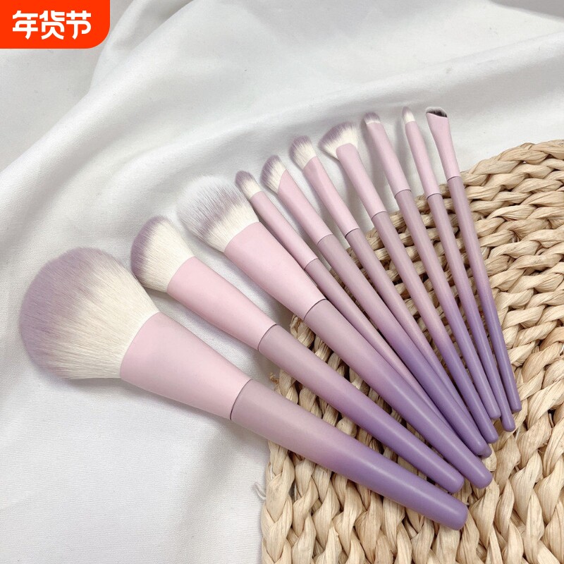 沧州10支/全套化妆刷超软眼影腮红修容散粉刷子便携装化妆师专用