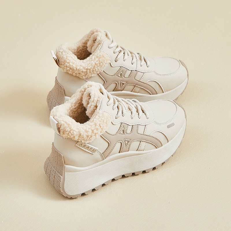 运动鞋女秋秋季新款厚底增高女鞋休闲百搭阿甘鞋雪地靴高跟时尚
