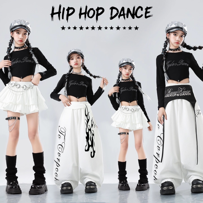 儿童爵士舞演出服装女童露脐套装韩版jazz练功服走秀舞蹈服表演服