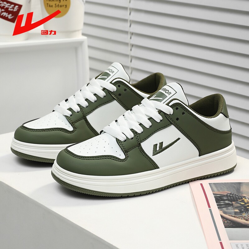 回力板鞋男士春季新款情侣休闲男鞋爆款皮面运动鞋子白色红色黑白