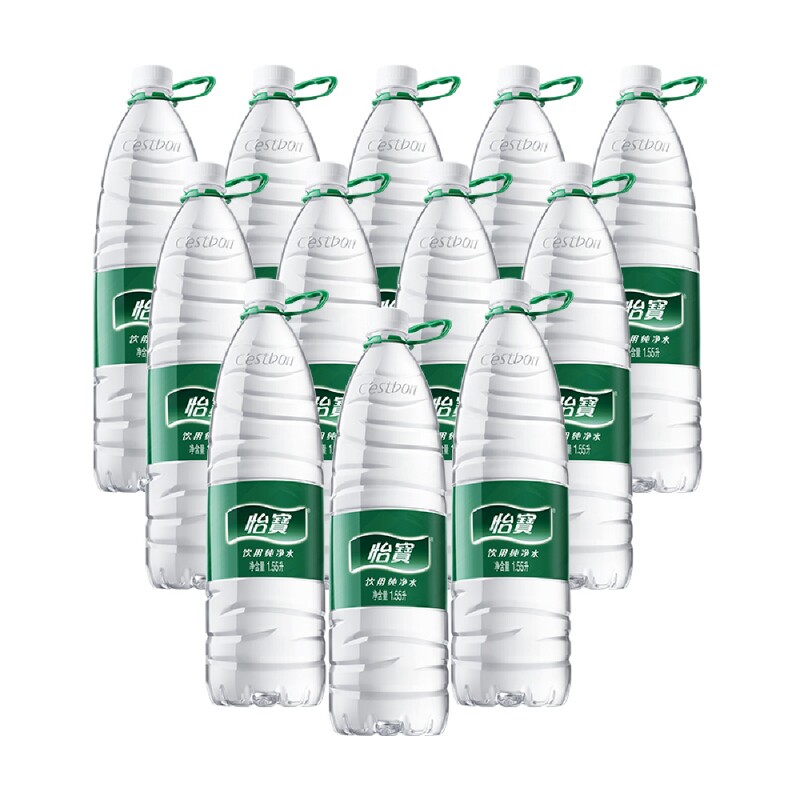 怡宝纯净水1.55L/2.08L整箱包邮大瓶饮用非矿泉水泡茶煲汤租房用图片