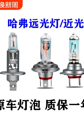 适用于哈弗h6h2哈佛h1h3h4f7f5c30长城m4m2近光大灯灯泡改装远近
