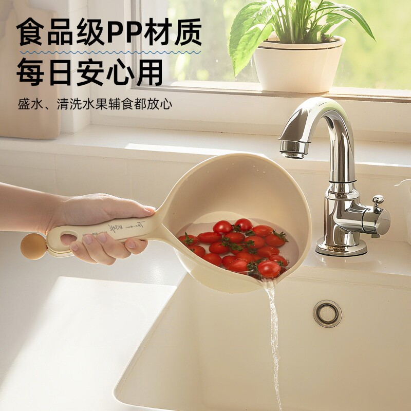 水瓢长柄舀水勺塑料家用图片