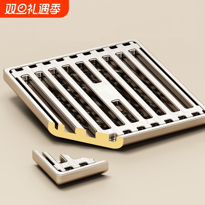 风地漏全铜防臭拉丝洗衣机卫生间下水道通用加长过滤网防虫更换