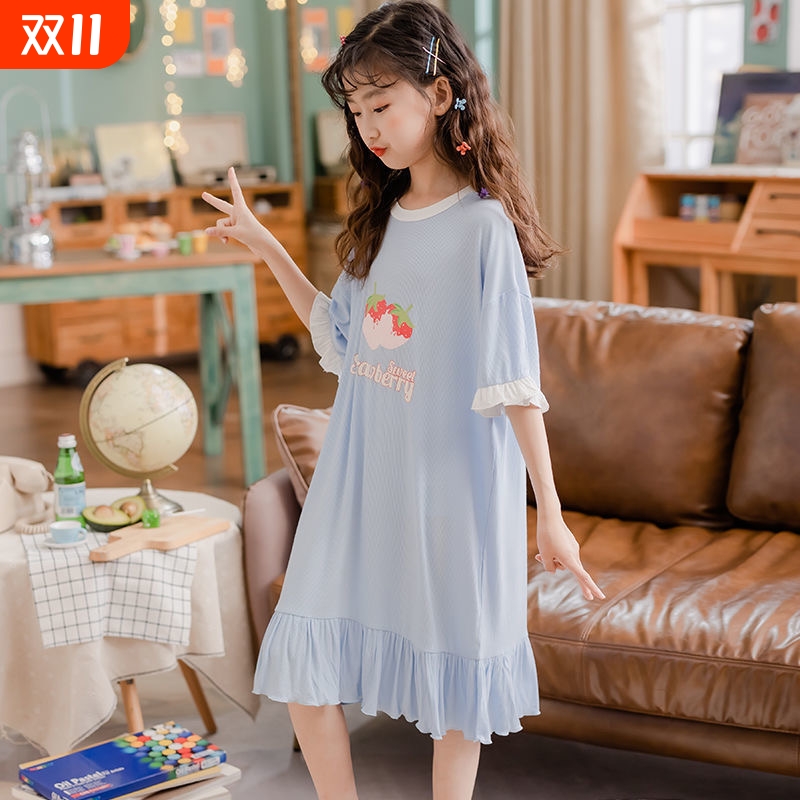 夏季女童睡裙儿童薄款