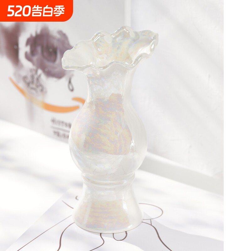 法式花瓶客厅插花摆件轻奢高级感陶瓷家居装饰花器鲜花花束桌面