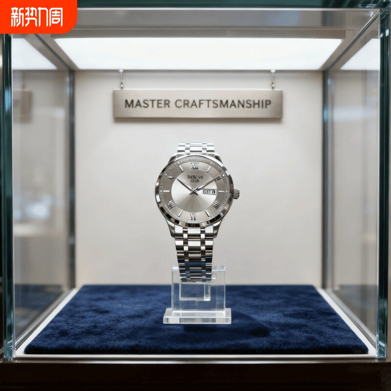 全自动男表手表男款机械风全自动防水数字双日历防水腕表男高级感