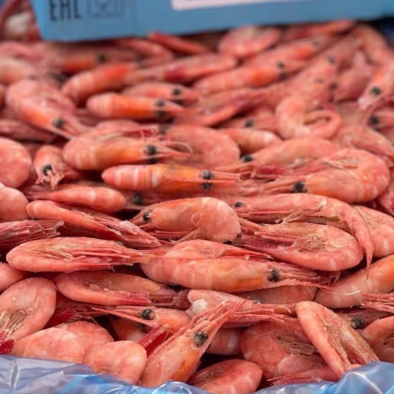 北极甜虾刺身冰虾大号腹籽头籽海鲜水产生吃甜虾3斤
