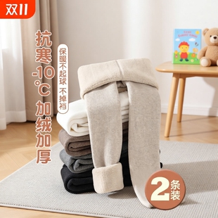 女童打底裤加绒加厚秋冬款儿童白色舞蹈袜连裤袜女宝宝保暖裤外穿