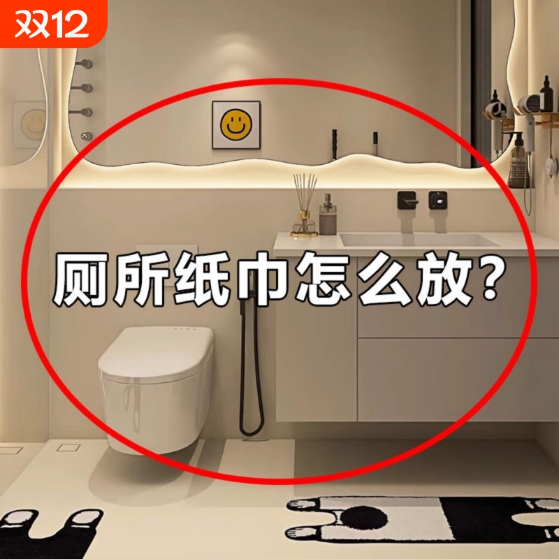 壁挂式纸巾盒洗脸巾收纳