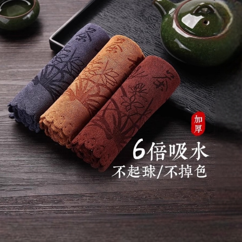 加厚茶巾高档茶布吸水功夫茶具毛巾茶几茶桌抹布垫禅意道茶台配件