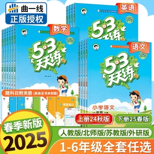 2025春季53天天练一二三四五六年级下册语文数学英语人教苏教版同步训练123456年级小学一课一练试卷测试卷五三练习册同步作业