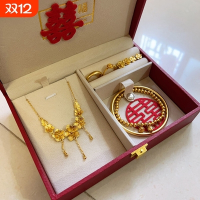 雀享新娘沙金材质结婚订婚摆件