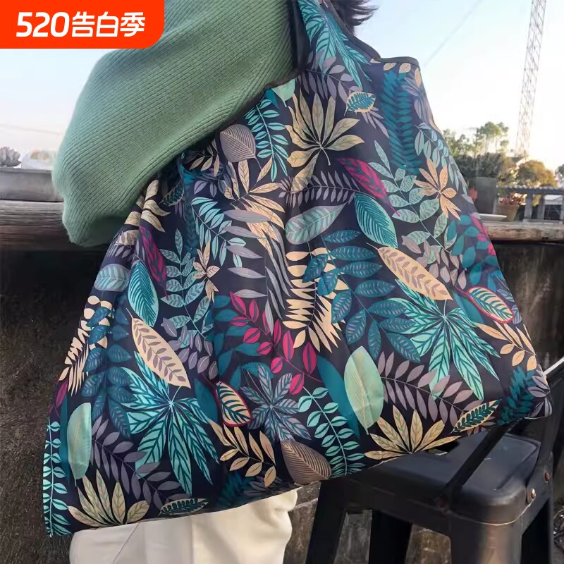卡通可折叠轻便携环保袋手提防水大容量收纳购大号买菜包结实单肩