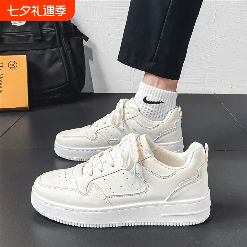 透气青春潮流男鞋子潮流夏季小众新款百搭厚底小白鞋运动休闲鞋男