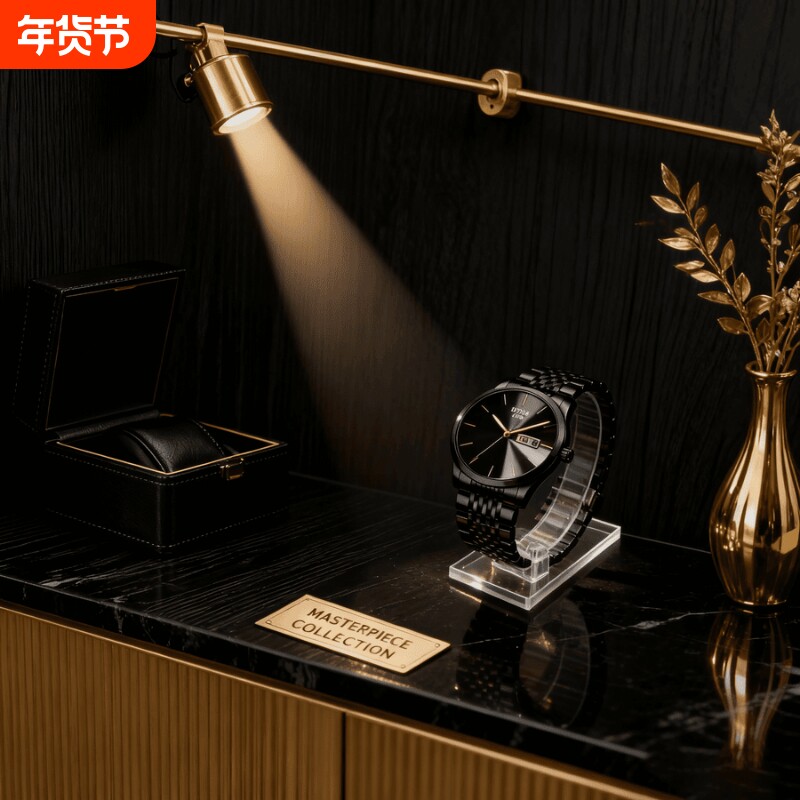 老人手表男士爸爸女款情侣表防水老年人学生石英表男款非机械表礼