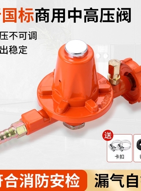 商用防爆高压中压阀煤气罐液化气猛火灶安全阀国标减压阀消防低压
