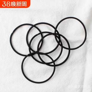 超细款黑色头绳橡皮筋基础发圈发绳打底皮套可作手绳
