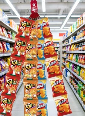 好丽友呀土豆5种零食膨化食品同款好友趣薯片土豆条泡菜蜂蜜原味