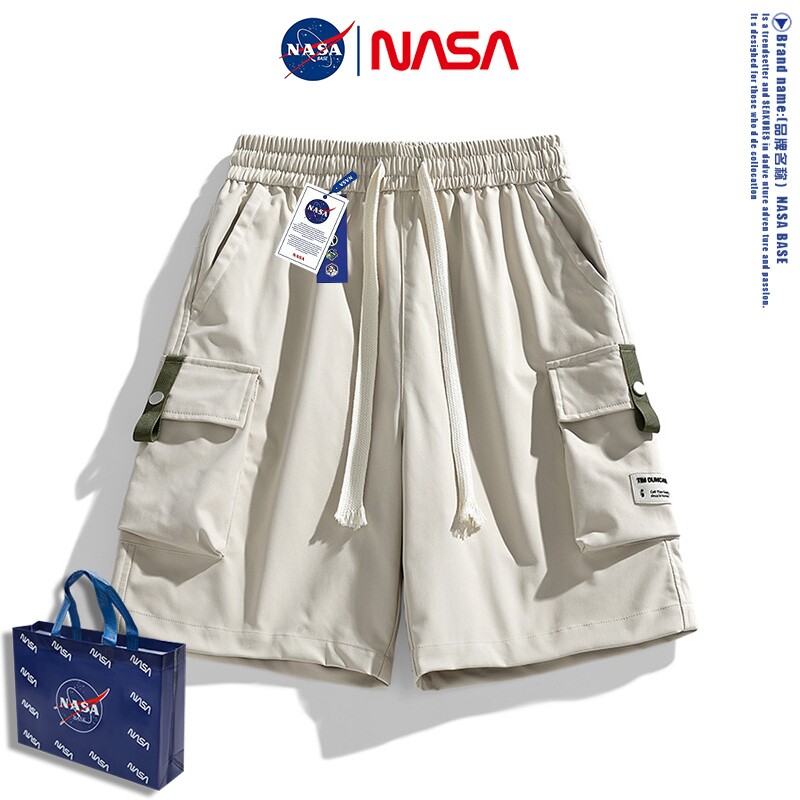 NASA美式机能工装短裤男士夏季潮牌宽松男生休闲运动五分裤子薄款图片