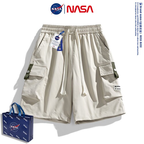 NASA美式机能工装短裤男士夏季潮牌宽松男生休闲运动五分裤子薄款