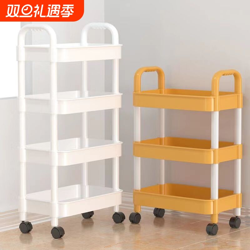 小推车置物架厨房落地多层零食移动浴室卫生间收纳储物架多功能