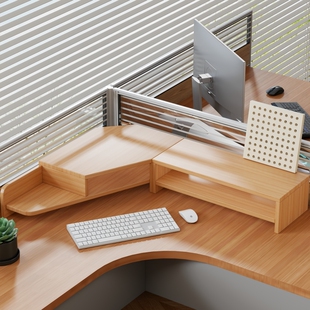 电脑增高架桌面台式显示器转角垫高底座办公桌置物架拐角改造神器