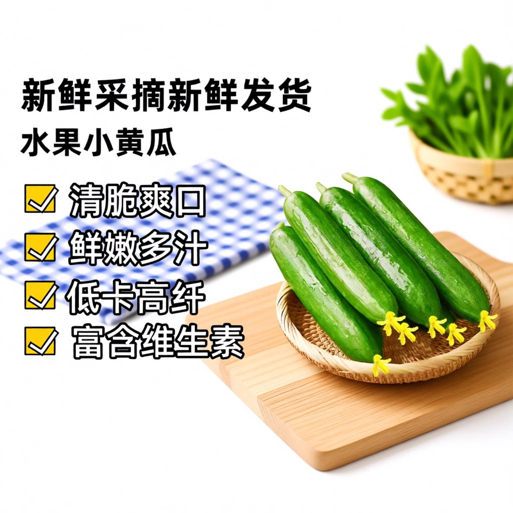 山东新鲜水果黄瓜小黄瓜小青瓜农家蔬菜现摘直发5斤包邮自提自种