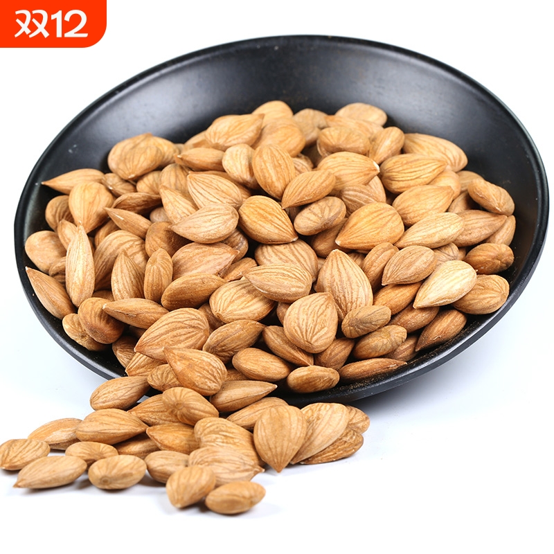 纯野生甜杏仁承德特产大扁南杏仁新鲜货生熟原味露露坚果零食500g