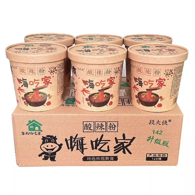 客尚嗨吃家酸辣粉桶装方便速食面网红冲泡粉丝大桶装秘制汤料Q弹