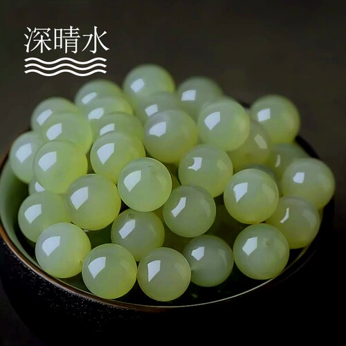 新疆和田玉散珠正品|千人加购